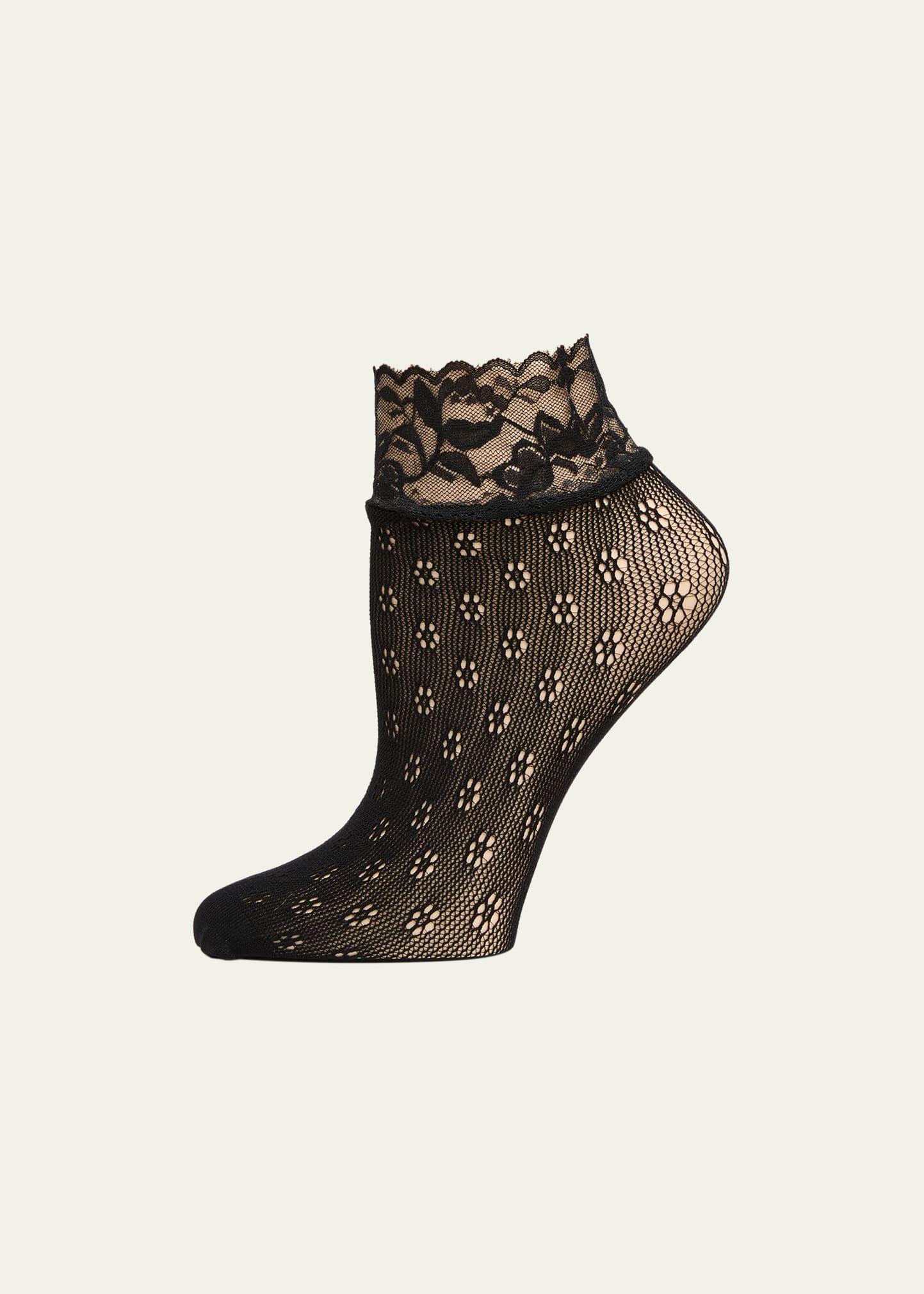 Stems Daisy Fishnet Quarter Socks Product Image