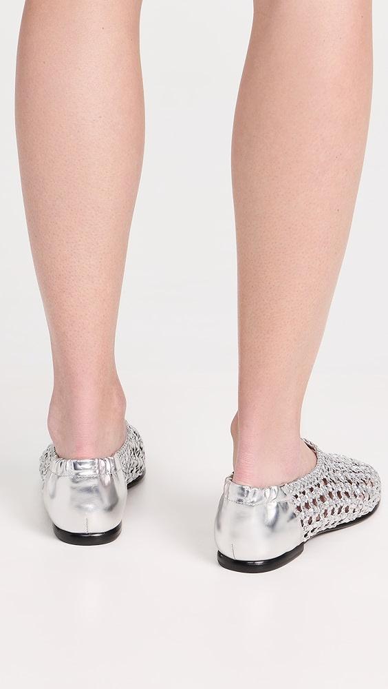 SIMKHAI Eden Woven Metallic Leather Ballet Flats | Shopbop Product Image