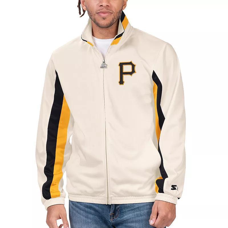 Mens Starter Cream Pittsburgh Pirates Rebound Cooperstown Collection Full-Zip Track Jacket Product Image