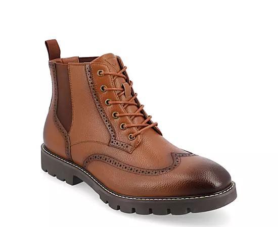 Vance Co. Bowman Tru Comfort Foam Mens Wingtip Ankle Boots Product Image