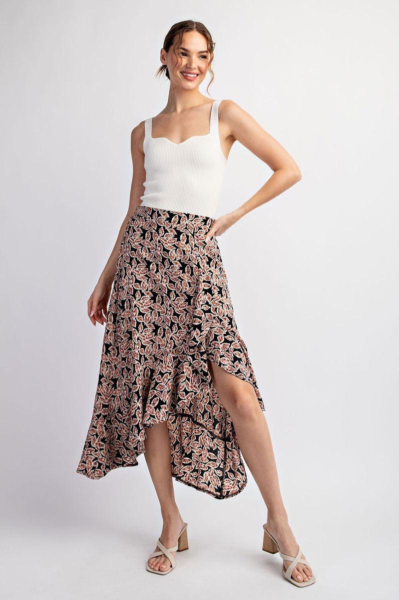 Floral Printed Midi Skirt product image