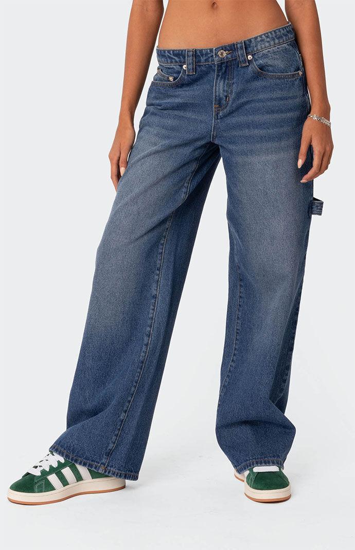 Edikted Womens Carpenter Low Rise Jeans Product Image