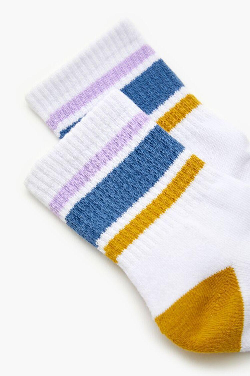 Varsity-Striped Crew Socks | Forever 21 Product Image