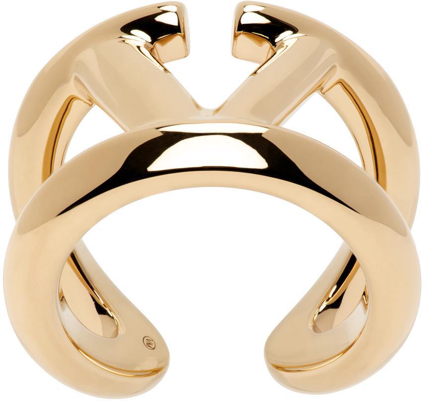 VALENTINO GARAVANI Gold Vlogo Ring In Cs4 Oro 18 Product Image