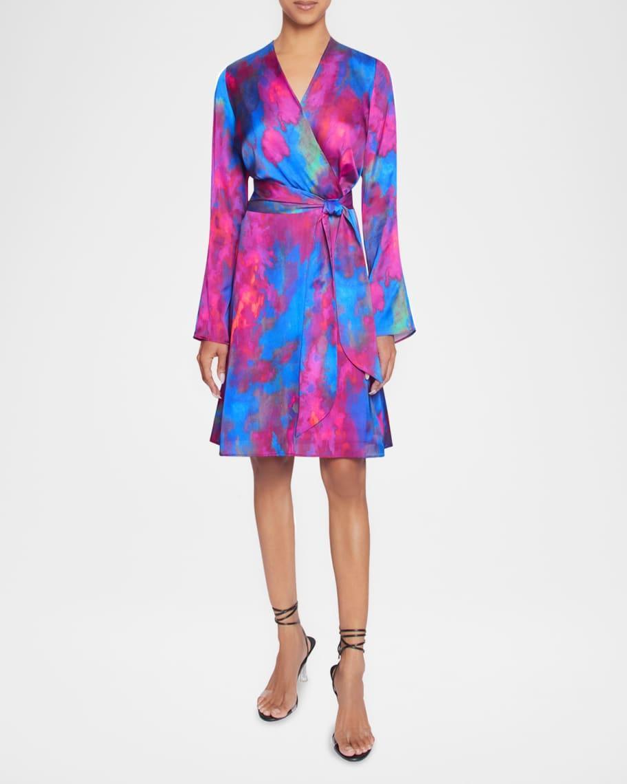 Kayden Abstract-Print Faux Wrap Dress Product Image