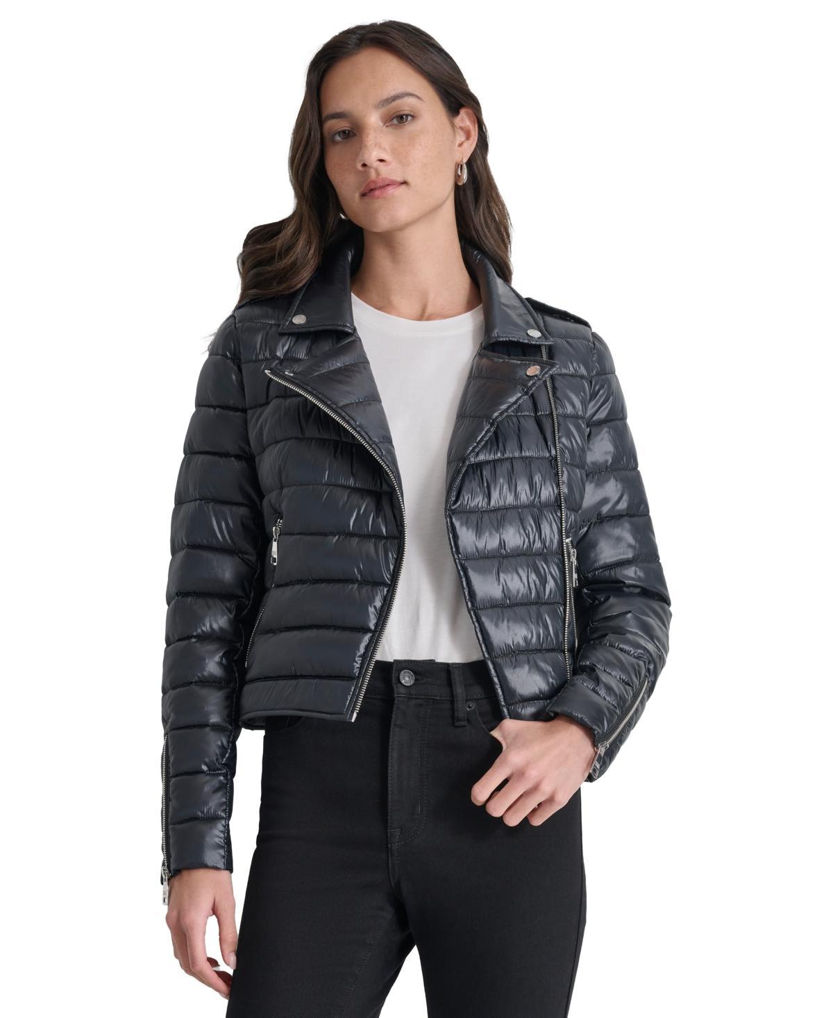 Dkny Jeans Womens Lightweight Zip-Front Puffer Jacket Product Image