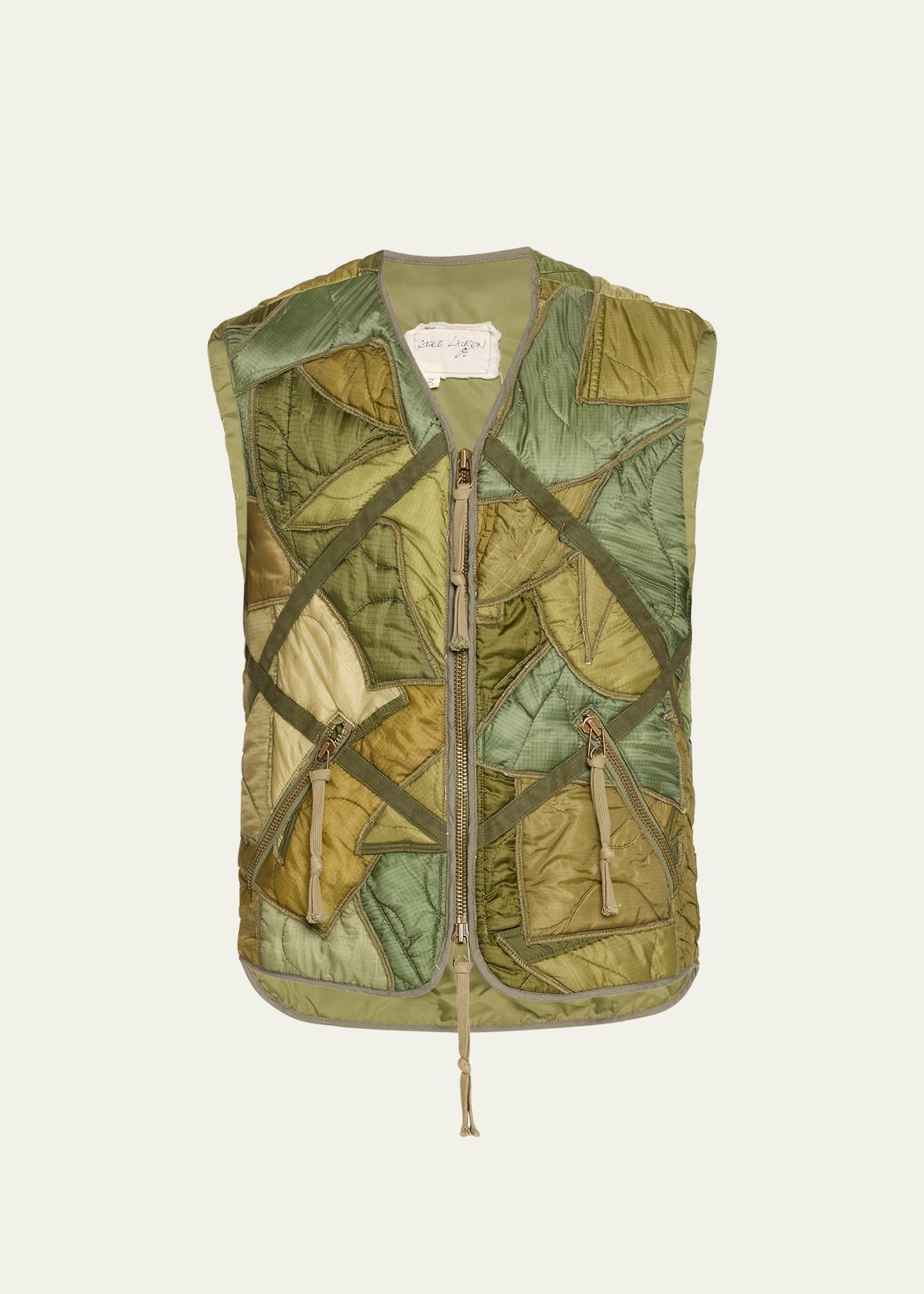 Mens Mixed-Media Puffer Vest Product Image