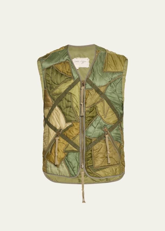 Mens Mixed-Media Puffer Vest Product Image