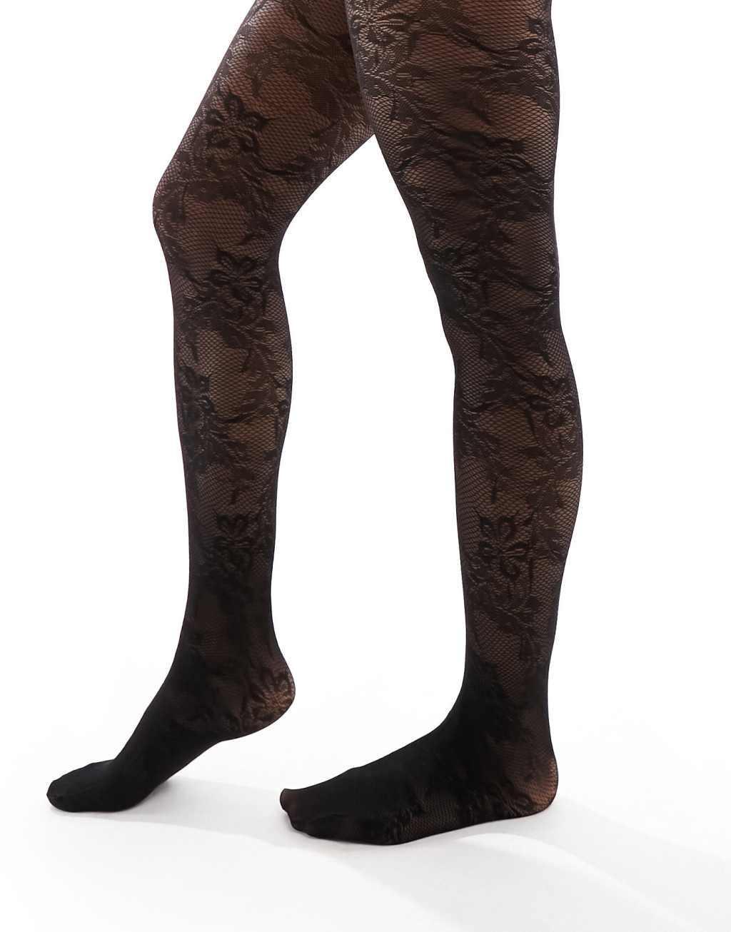 Monki lace tights Product Image