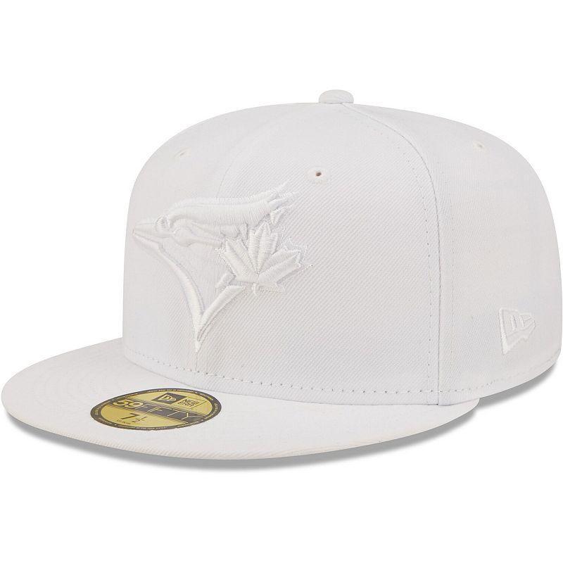 Mens New Era Toronto Blue Jays White on White 59FIFTY Fitted Hat Product Image