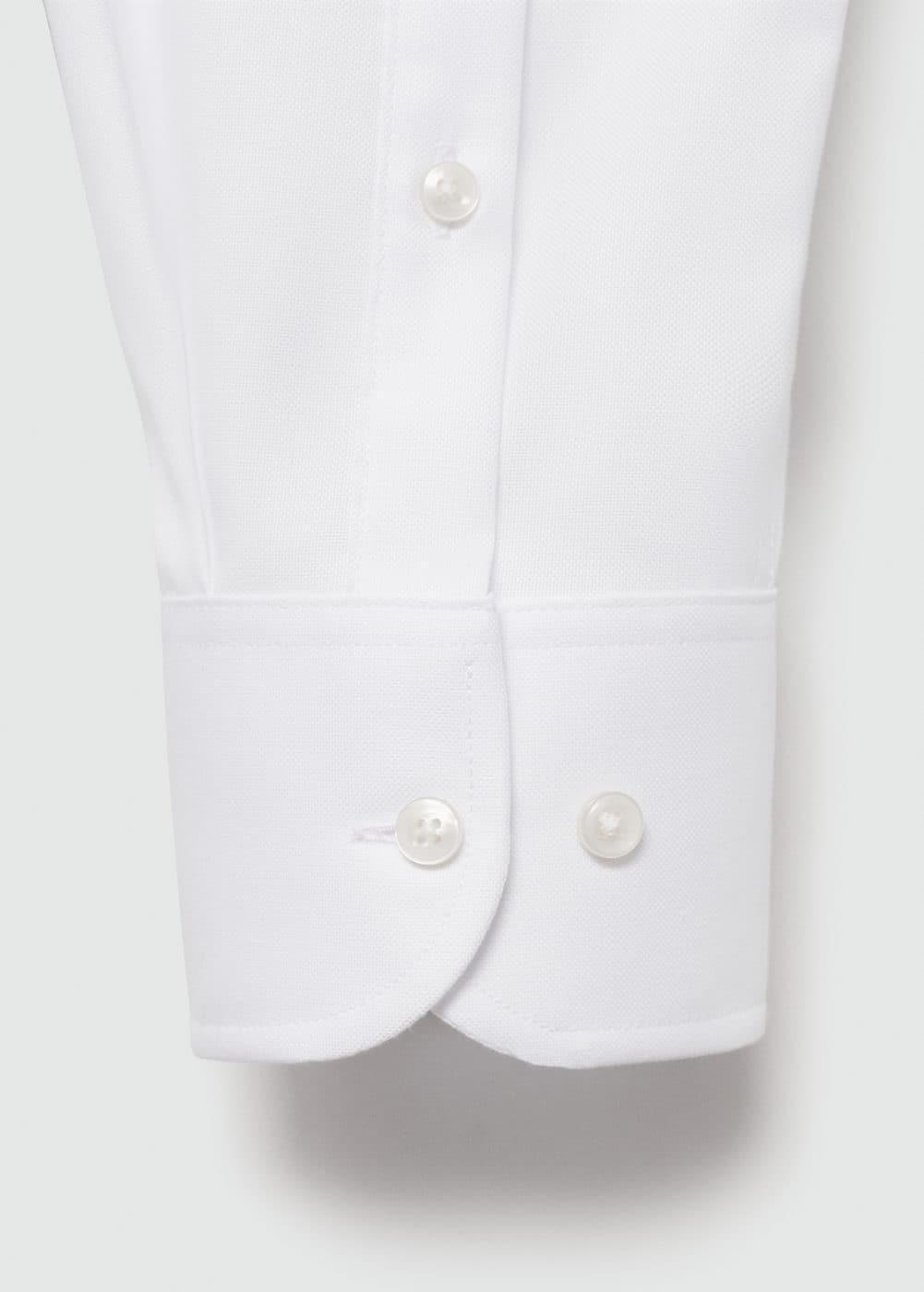 Mango Mens Slim-Fit Textured Cotton Dress Shirt Product Image