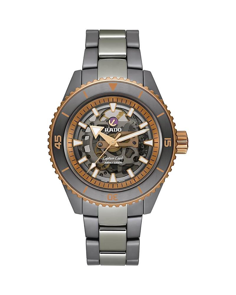 RADO Unisex Captain Cook High-Tech Automatic Two Tone Titanium Bracelet Watch Product Image