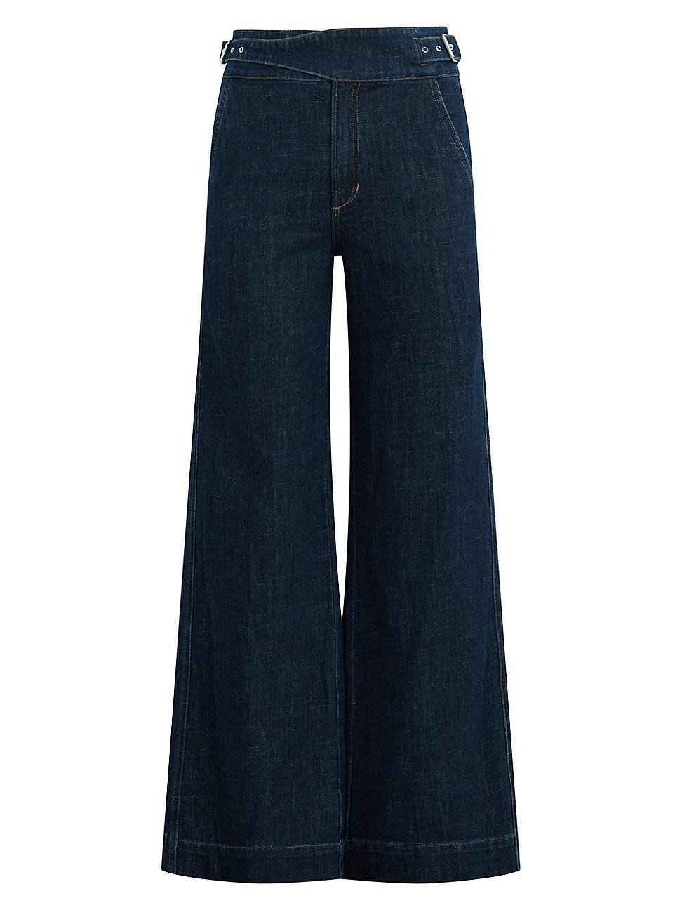 Womens The Double-Buckle Wide-Leg Sailor Pants Product Image