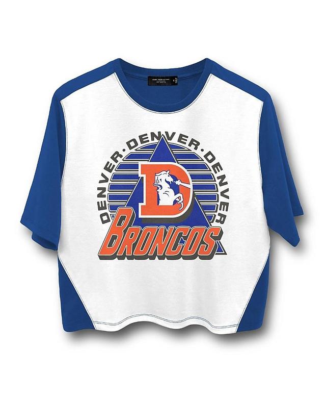 Junk Food Clothing Womens Nfl Denver Broncos Color Block Crop Tee Product Image