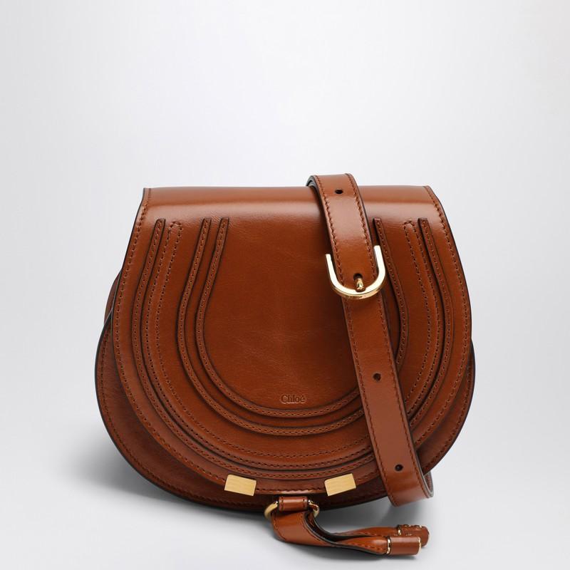 Marcie Clay-coloured Small Saddle Bag In Brown Product Image