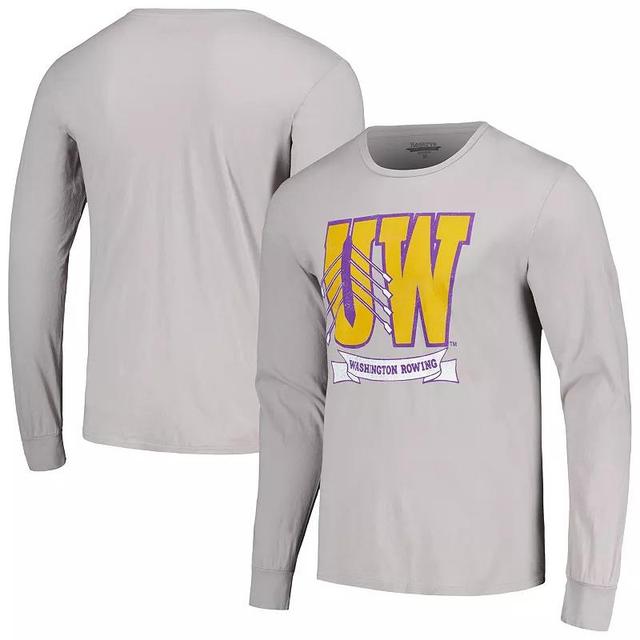 Mens Blue 84 Gray Distressed Washington Huskies Rowing The Boys in the Boat Long Sleeve T-shirt Product Image