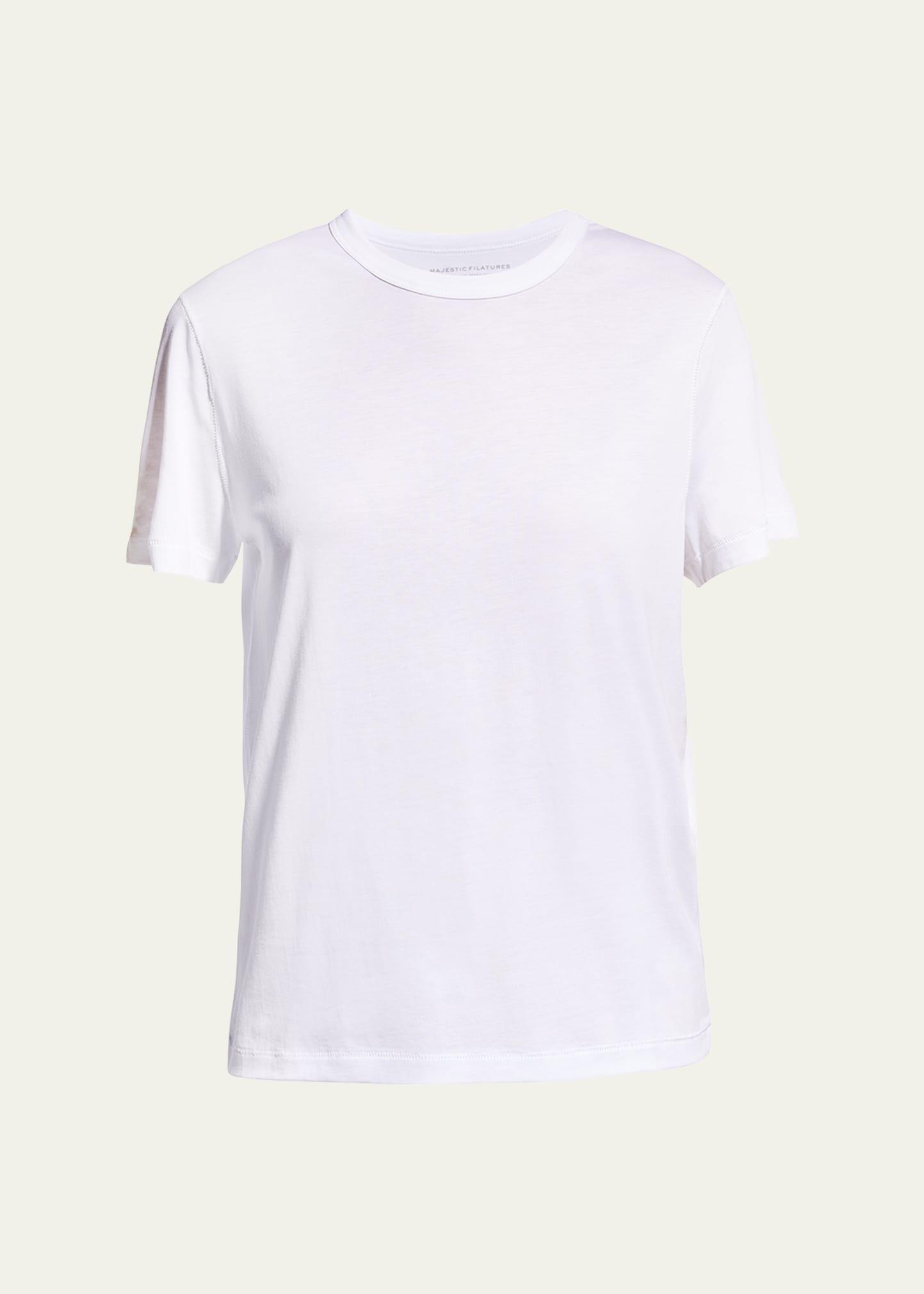 Lyocell Cotton Semi-Relaxed Short-Sleeve Crewneck tee Product Image