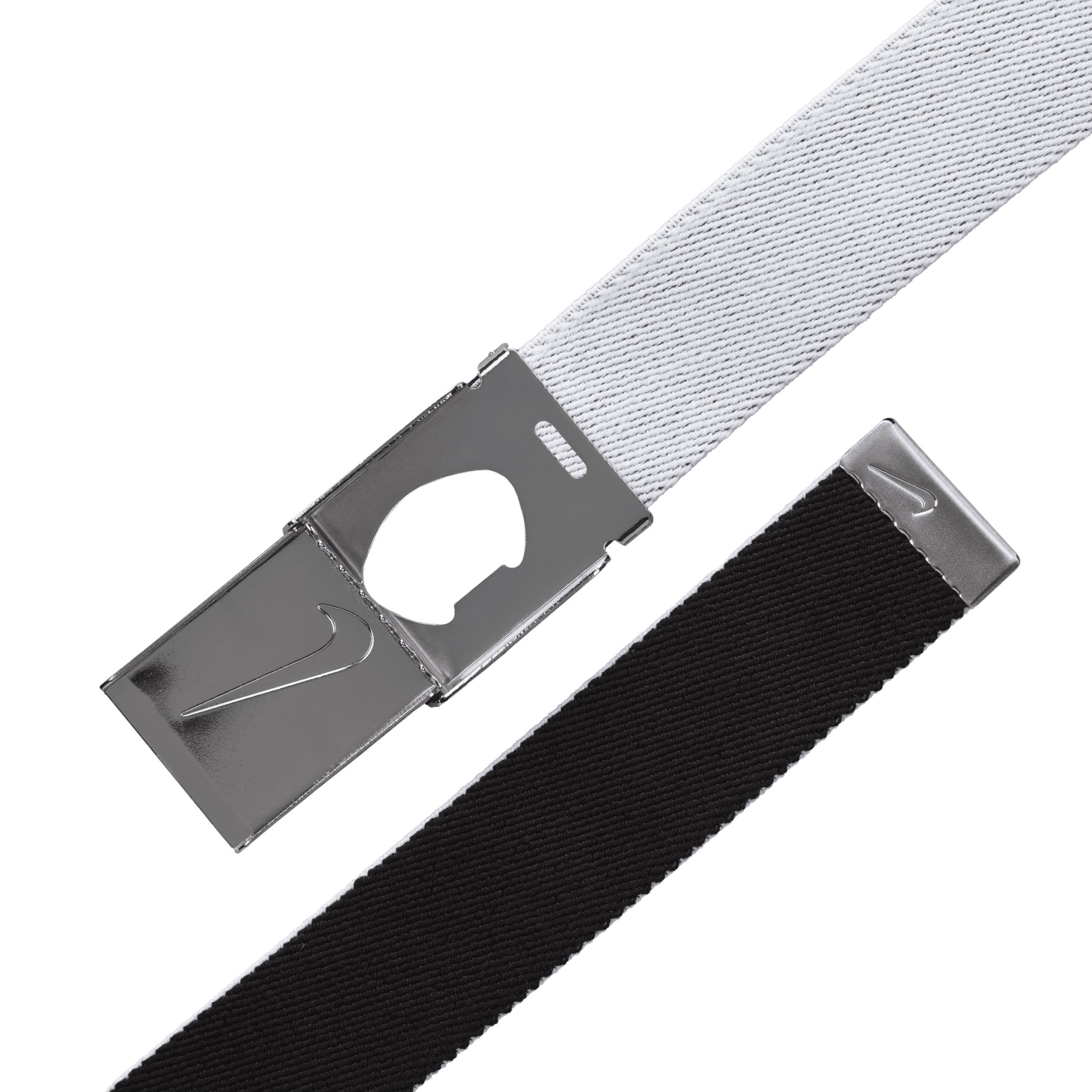 Nike Mens Reversible Stretch Webbing Golf Belt, White/Black Product Image