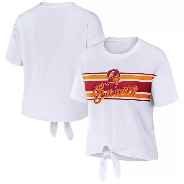 Womens WEAR by Erin Andrews Tampa Bay Buccaneers Front Tie Retro T-Shirt Product Image