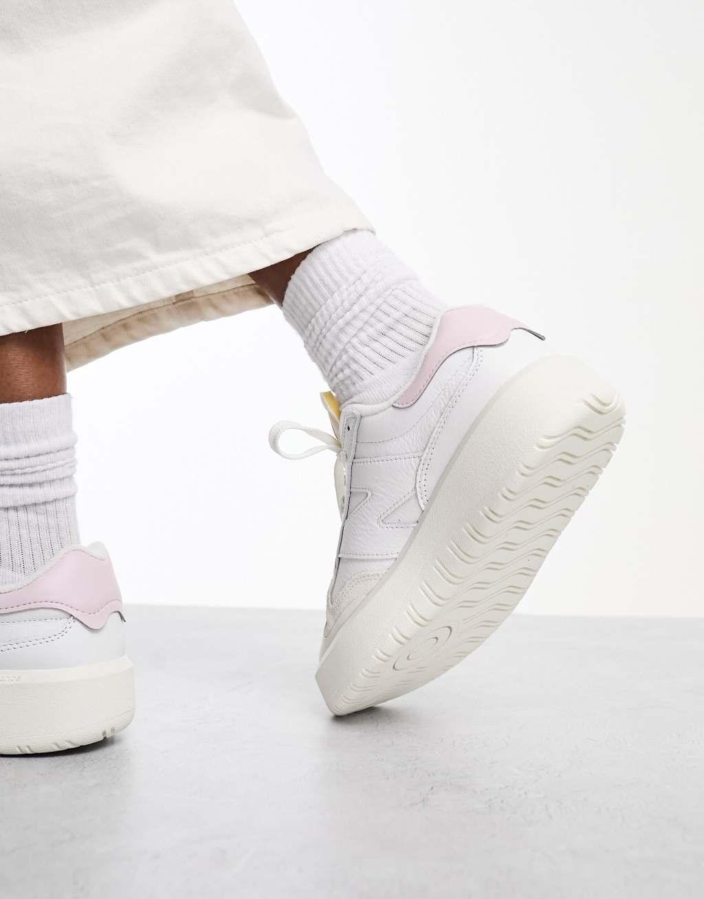 New Balance CT302 sneakers in white & pink Product Image