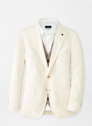 Peter Millar Mens Riviera Summer Excursionist Soft Jackt | Color: White Coral | Size: 46 Product Image