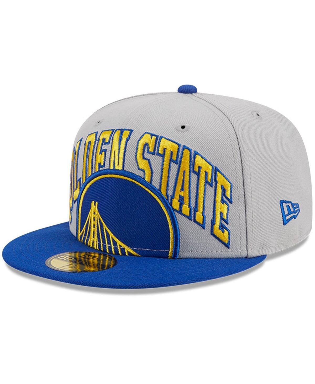 Mens New Era Gray/Royal Golden State Warriors Tip-Off Two-Tone 59FIFTY Fitted Hat Grey Product Image