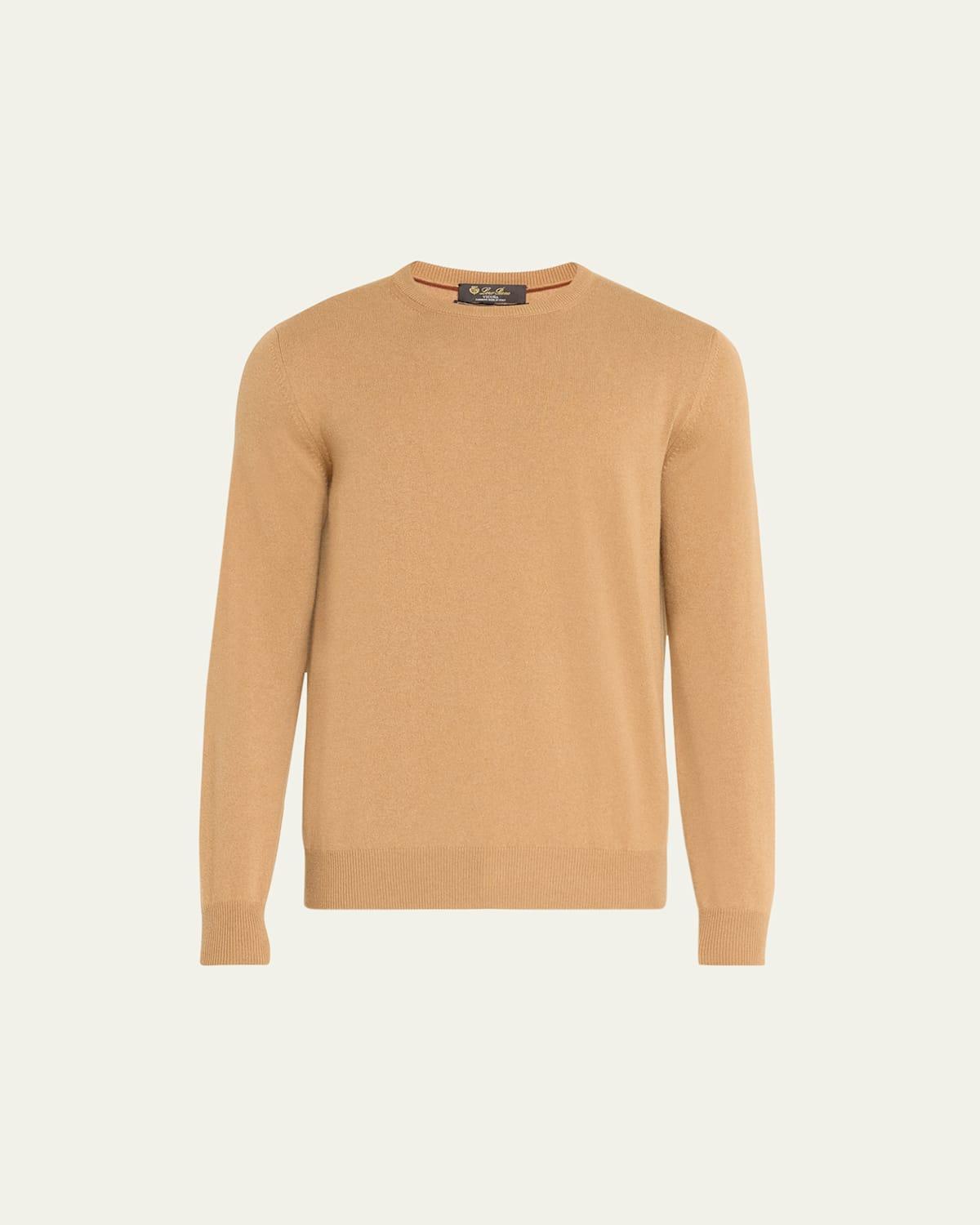 Mens Vicuna Wool Crewneck Sweater Product Image