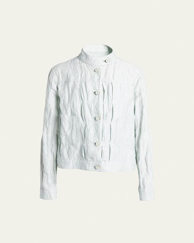 Womens Textured Cotton & Linen Jacket Product Image