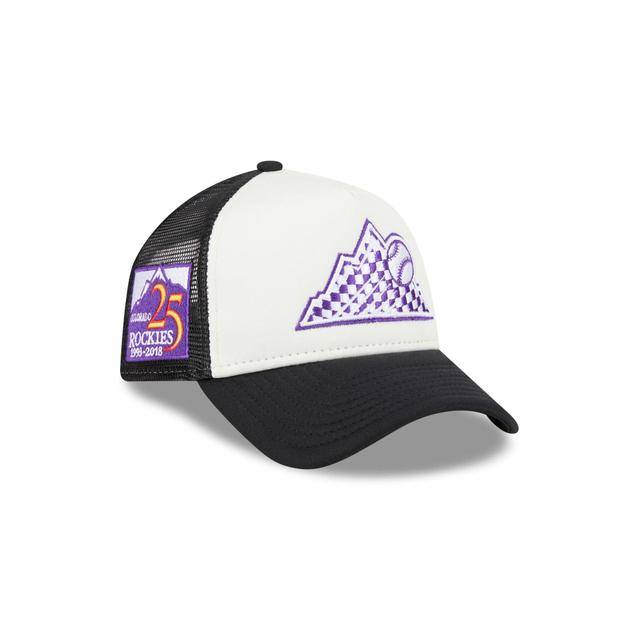 Colorado Rockies Checkered Flag 9FORTY A-Frame Trucker Hat Male Product Image