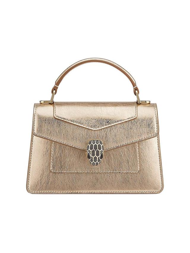 Womens Serpenti Forever Leather Top Handle Bag Product Image