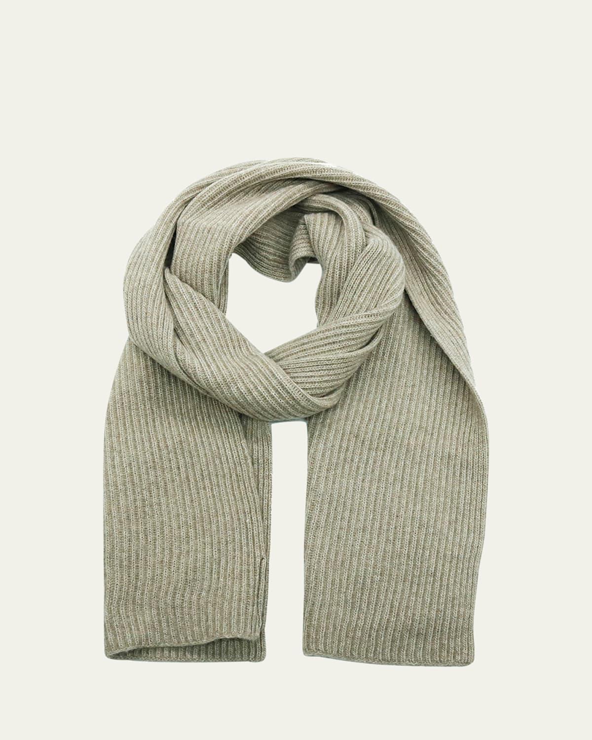 Mens Rib Cashmere Scarf Product Image