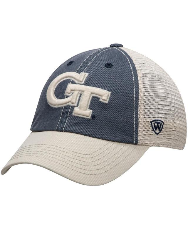 Mens Gray and Gold-Tone Ga Tech Yellow Jackets Offroad Trucker Adjustable Hat - Gray Product Image