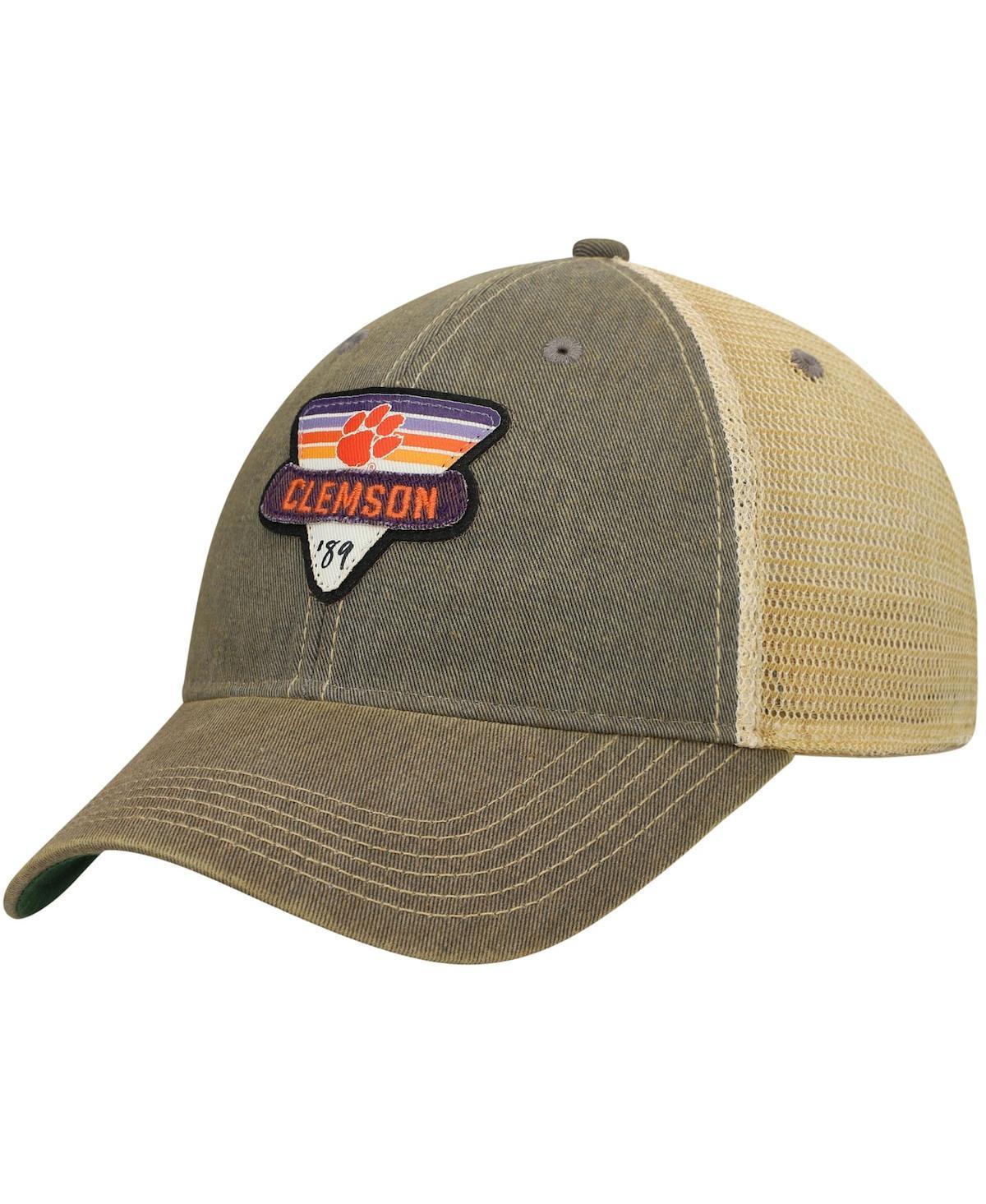 Mens Gray Clemson Tigers Legacy Point Old Favorite Trucker Snapback Hat Product Image