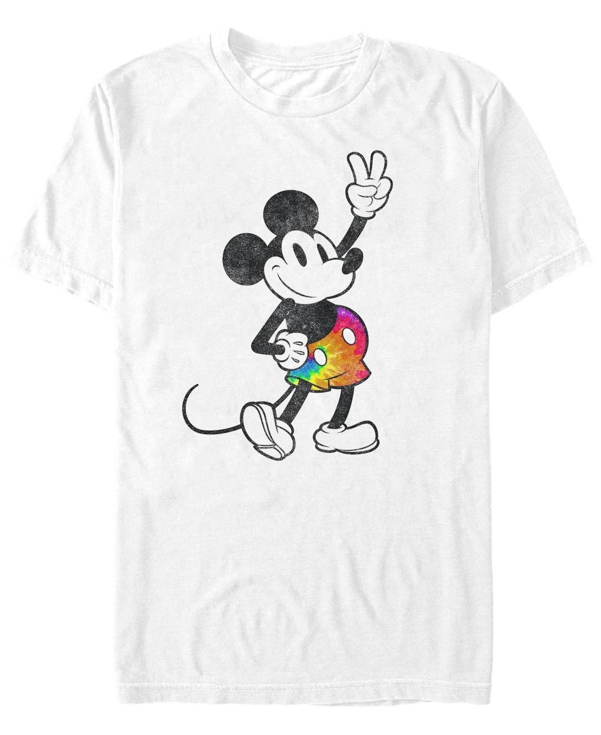 Mens Disney Mickey And Friends Mickey Tie Dye Pants Portrait Tee White Product Image