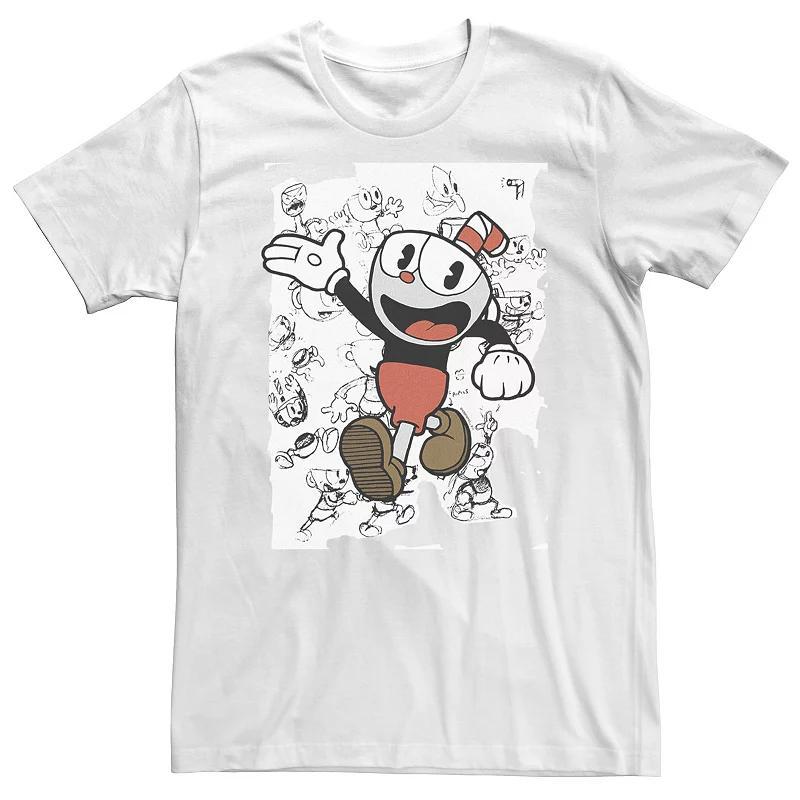 Big & Tall Cuphead Character Sketches Tee, Mens Product Image