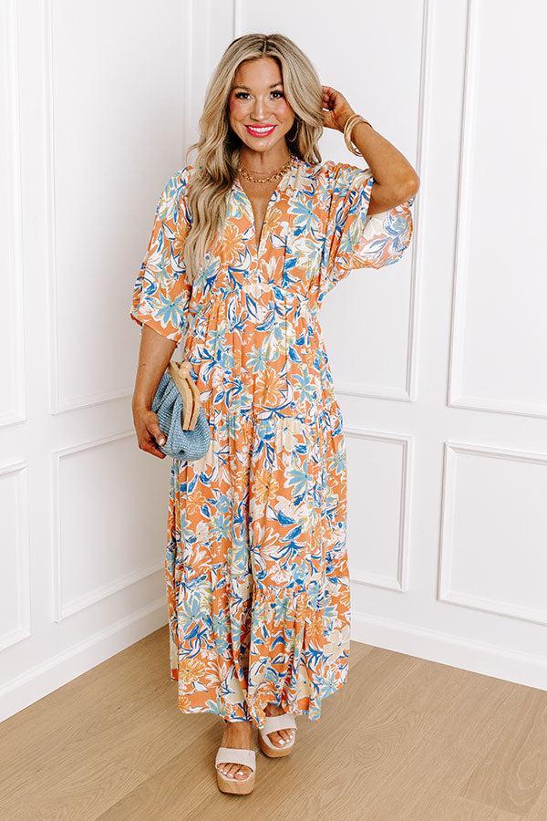 Blossom Breeze Floral Maxi In Persimmon Product Image