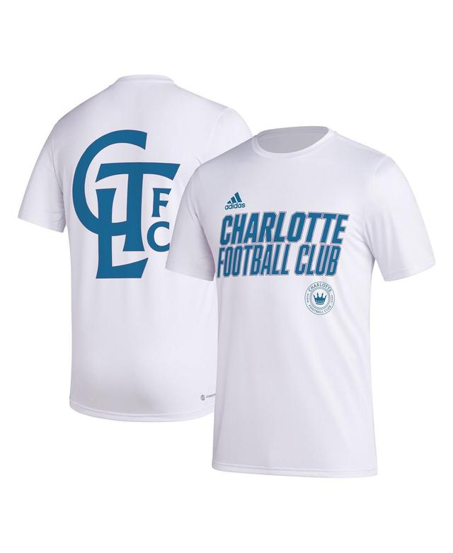 Mens adidas White Charlotte Fc Team Jersey Hook Aeroready T-shirt Product Image