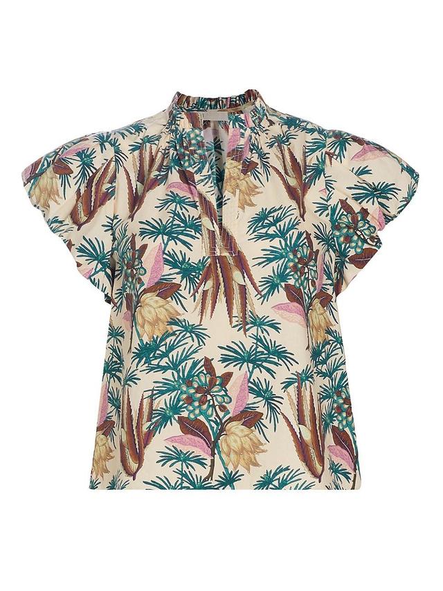 Ulla Johnson Klara Top in Cream. Product Image