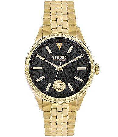 Versus Versace Mens Colonne Analog Gold Stainless Steel Bracelet Watch Product Image