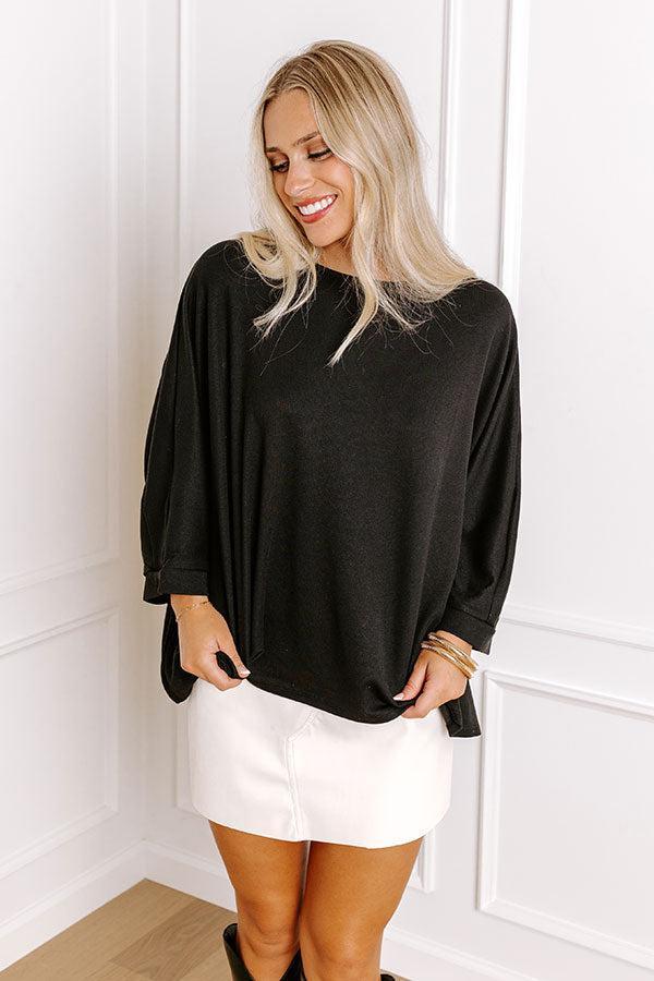 Cafe Brunch Shift Top in Black Product Image