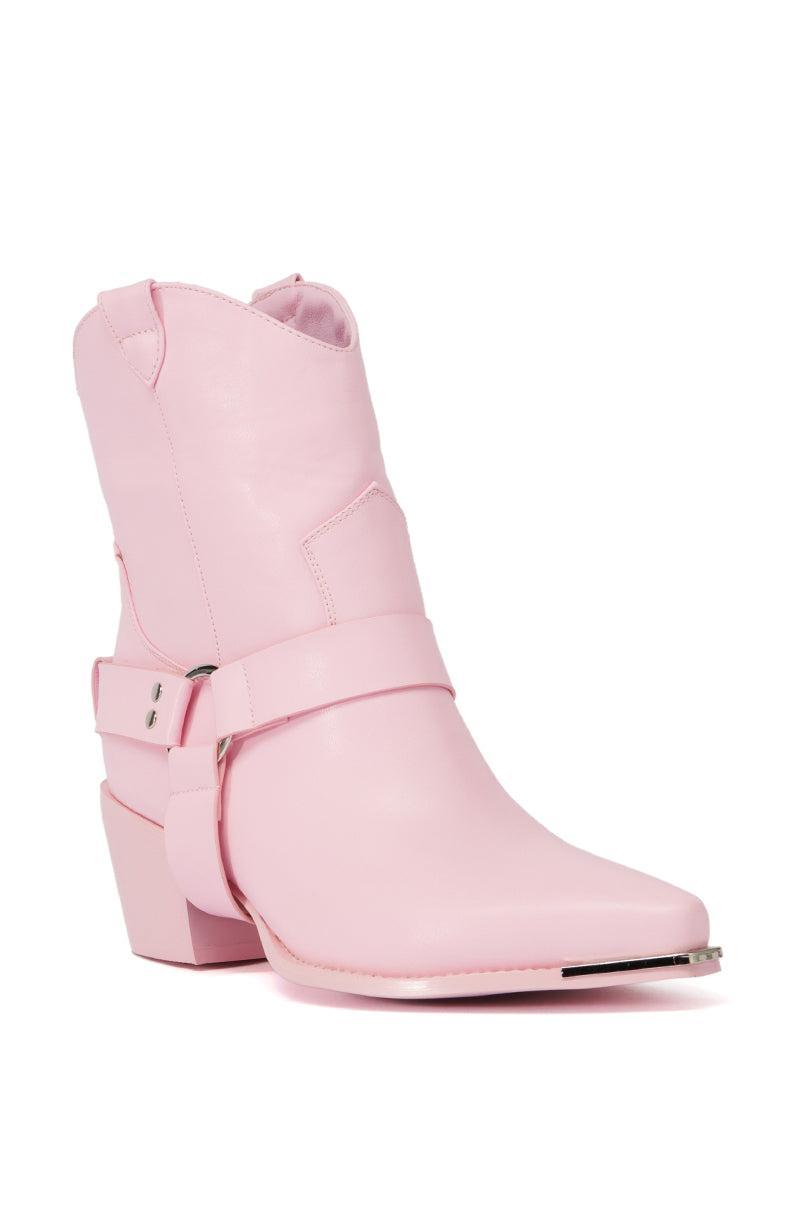 AZALEA WANG JOAKIMA PINK WESTERN BOOTIE Product Image