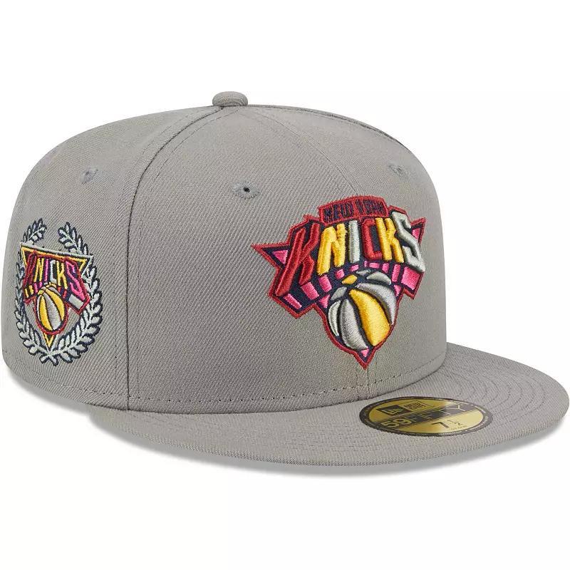 Mens New Era Gray New York Knicks Color Pack 59FIFTY Fitted Hat Product Image