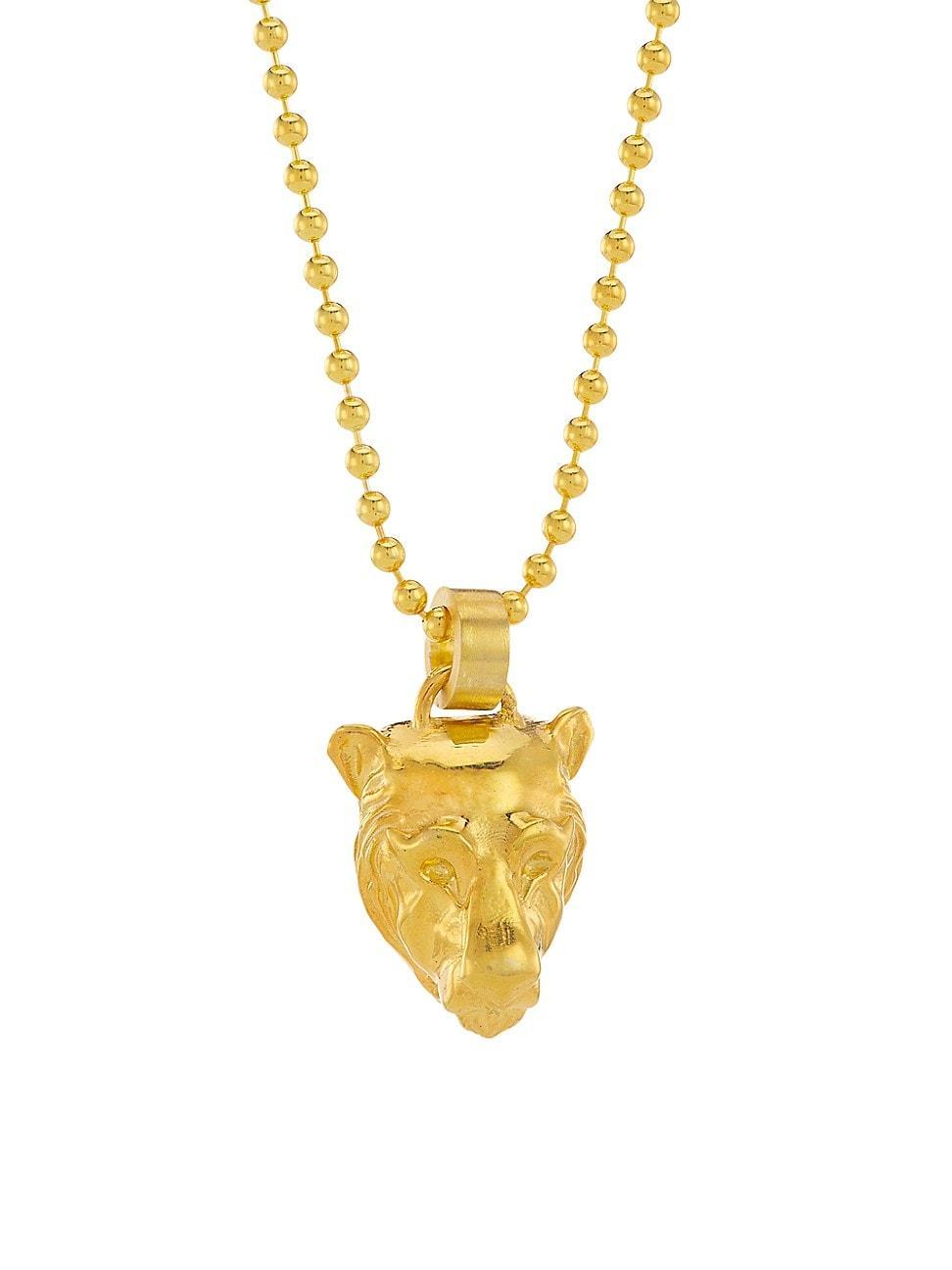 Womens Lioness 14K-Gold-Plated Pendant Necklace Product Image