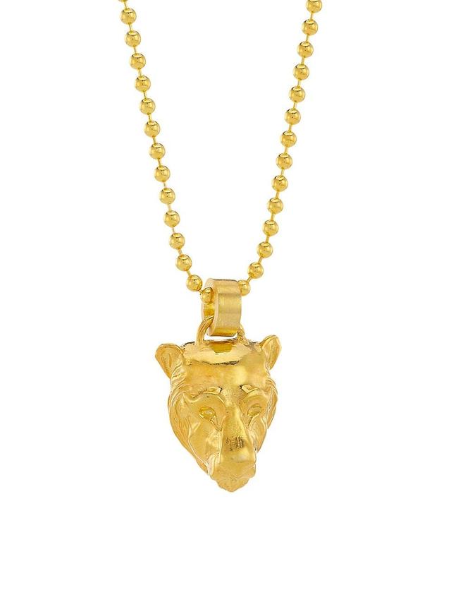 Womens Lioness 14K-Gold-Plated Pendant Necklace Product Image