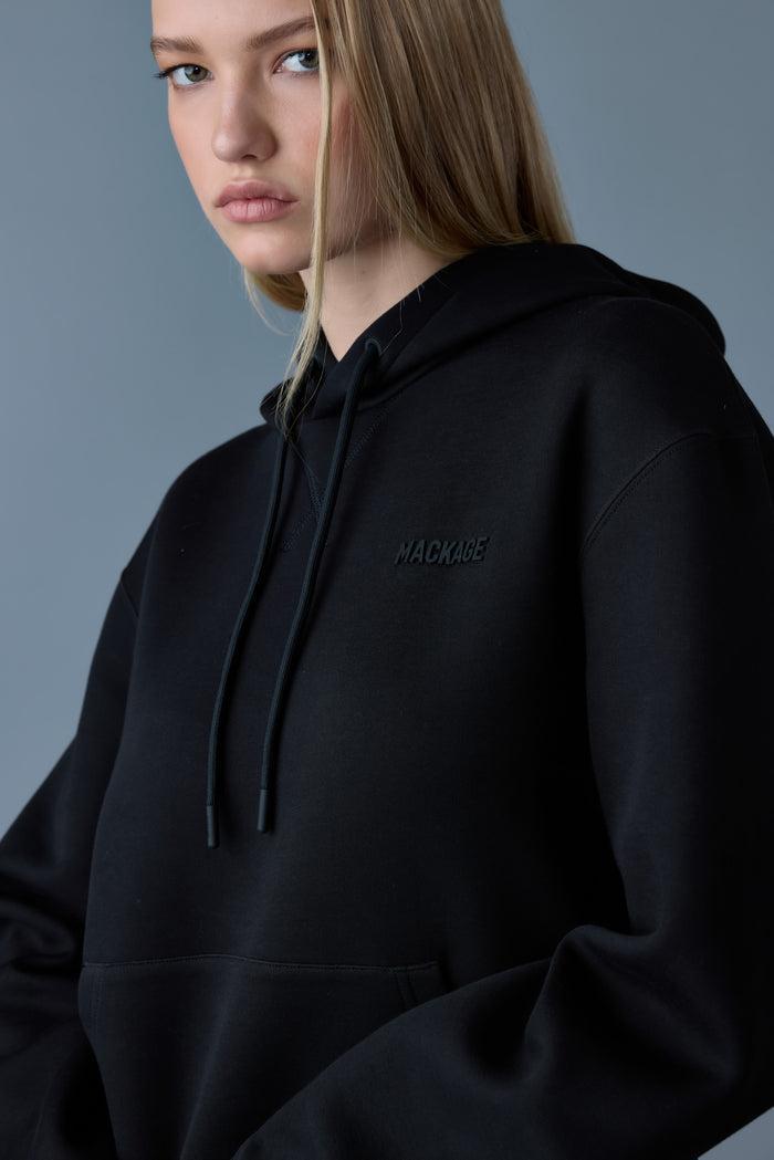 Mackage Krystian Double-Face Jersey Hoodie- Black Product Image