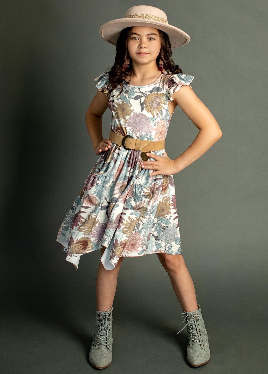 Twilla Dress in Ecru Floral Product Image