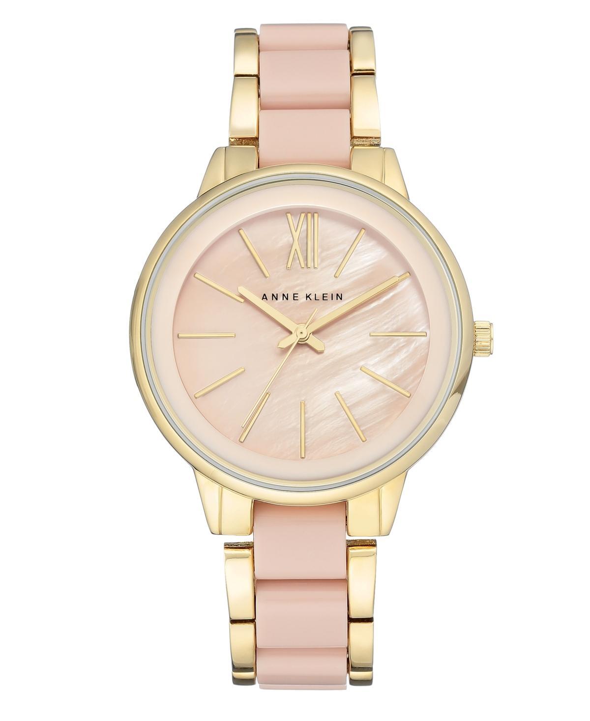 Anne Klein Womens Gold-Tone Blush Link Bracelet Watch 37mm Product Image