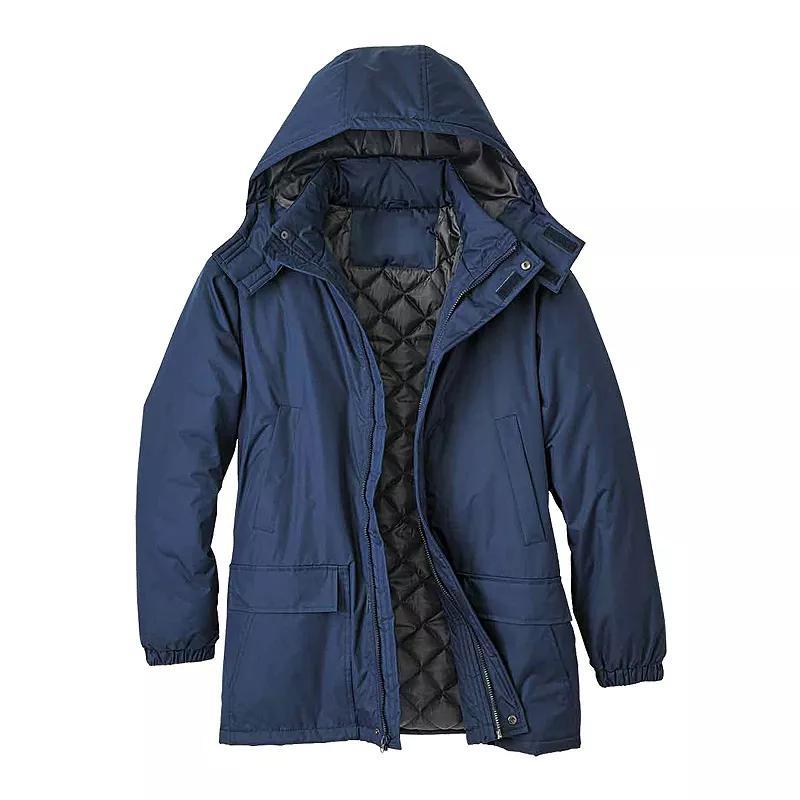 Mens Victory Outfitters Hooded Overcoat Blue Product Image