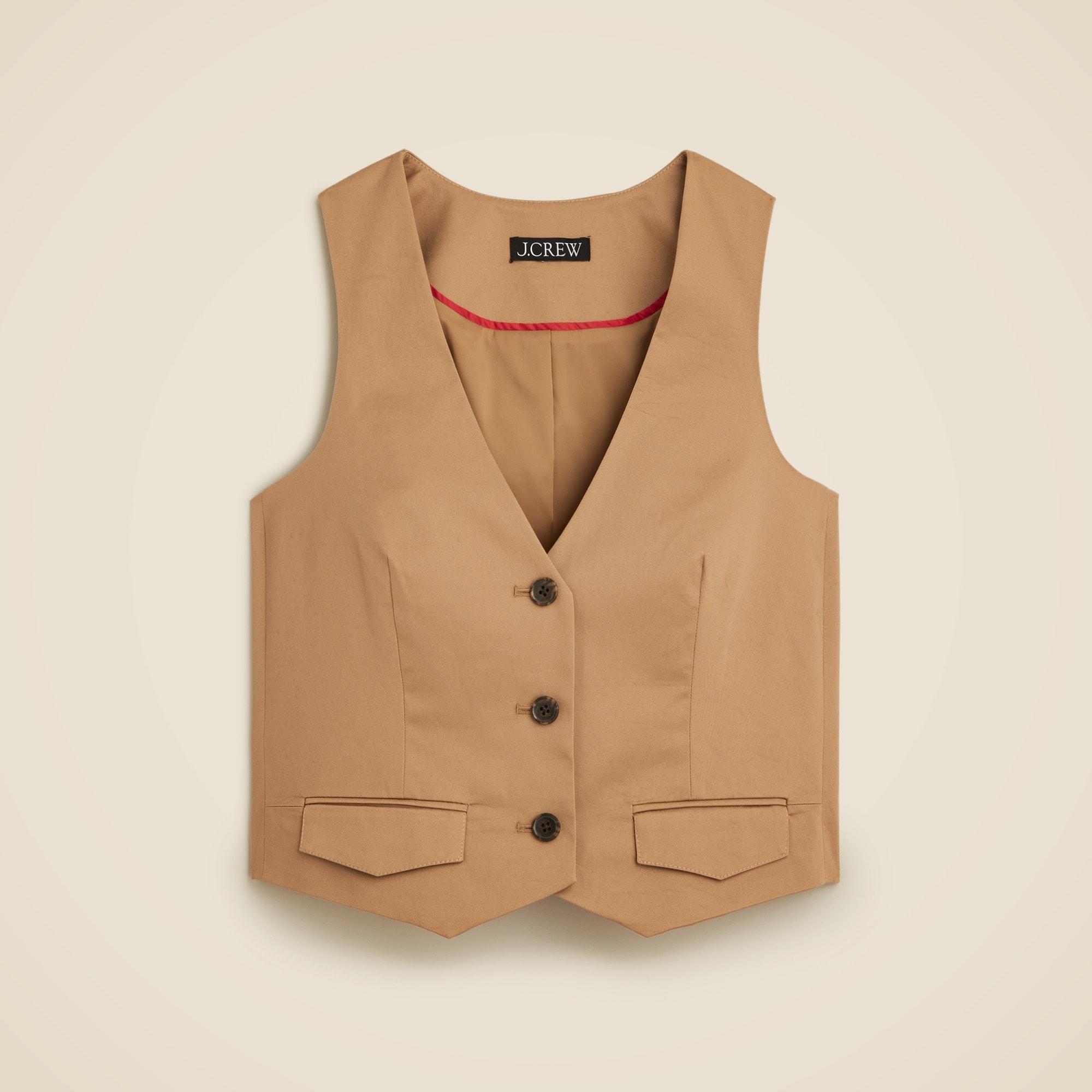 Slim-fit vest in lightweight chino Product Image