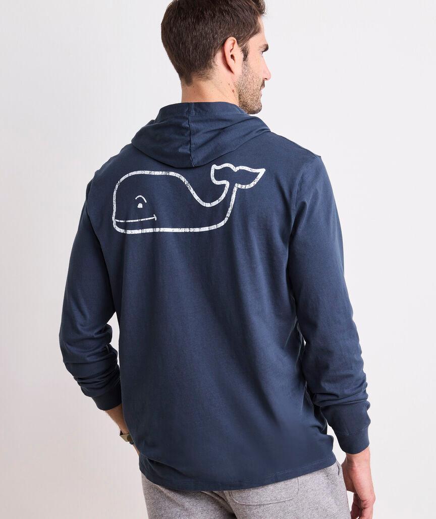 Vintage Whale Long-Sleeve Hoodie Tee Product Image